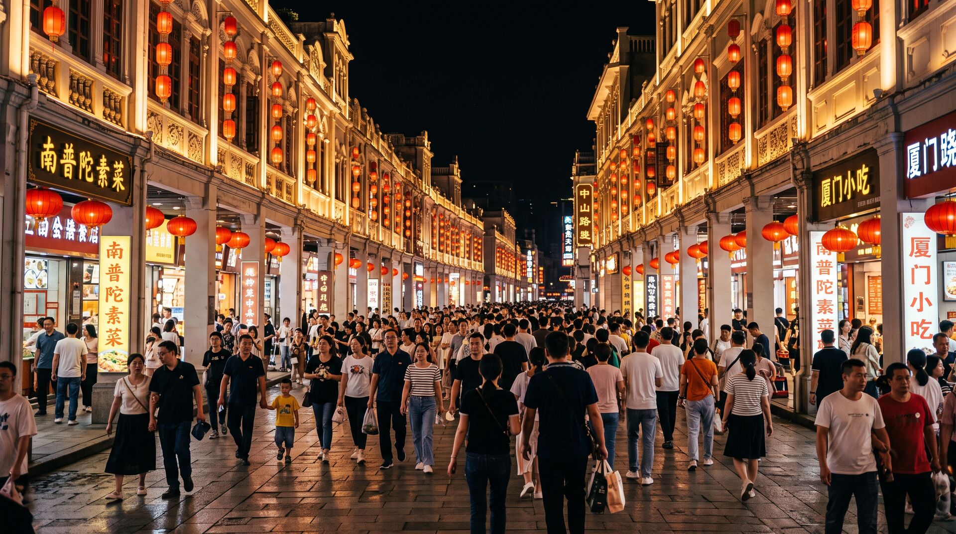 Zhongshan Road e i Mercati del Pesce Tradizionali