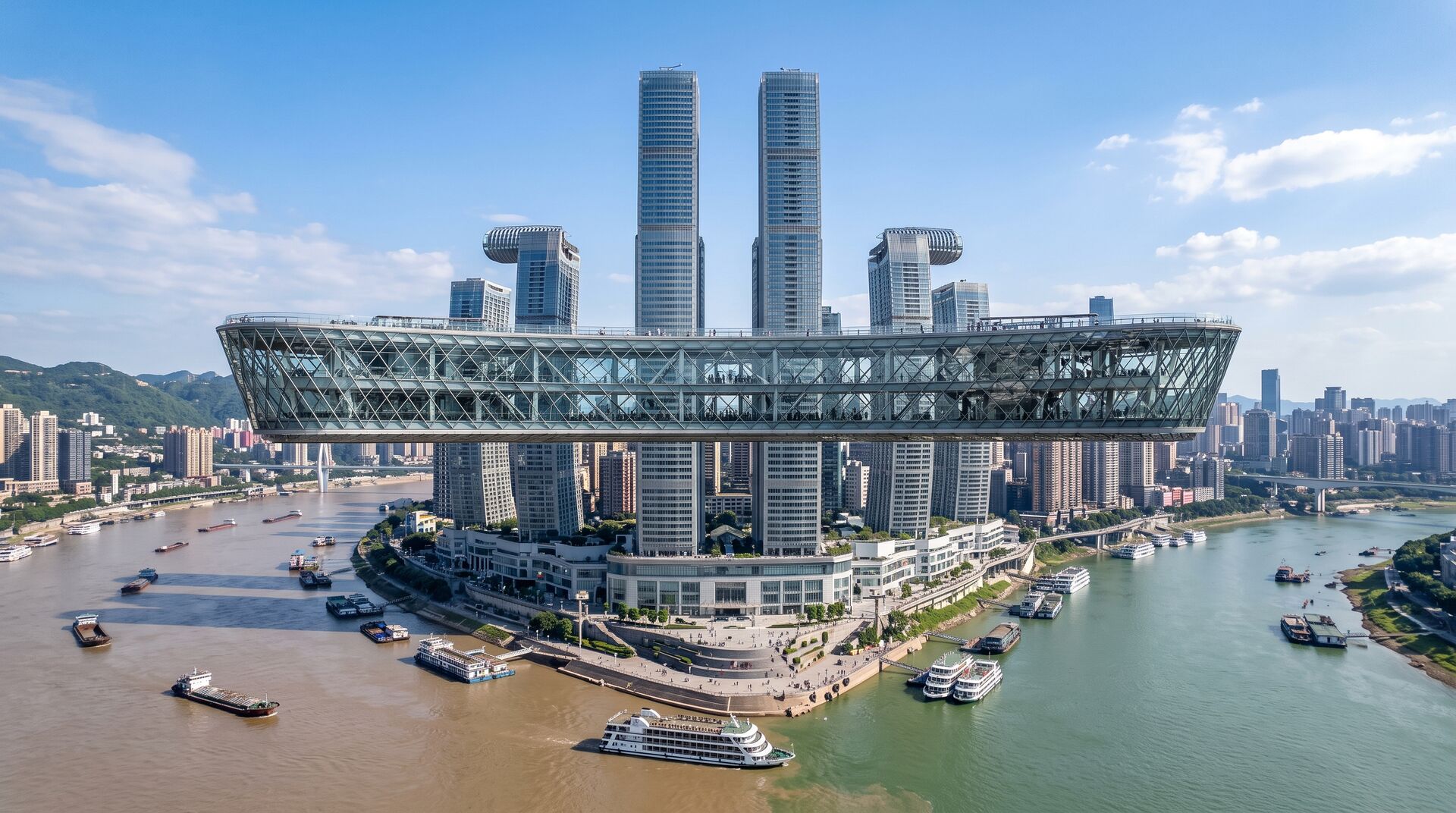 Architettura Futuristica a Chongqing: Raffles City, Skybridge e la Metropoli del Futuro