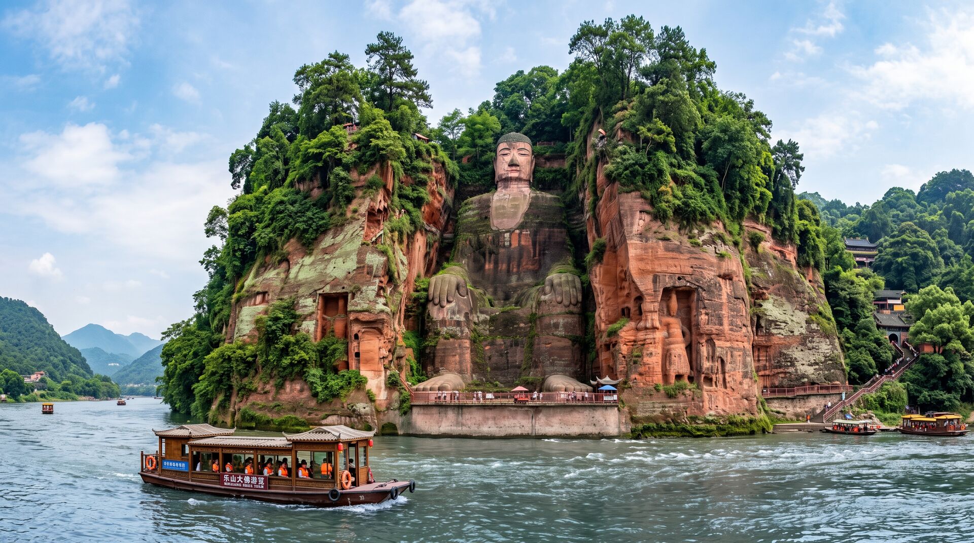 Il Grande Buddha di Leshan: La Statua di Pietra Scolpita nella Roccia Più Grande del Mondo