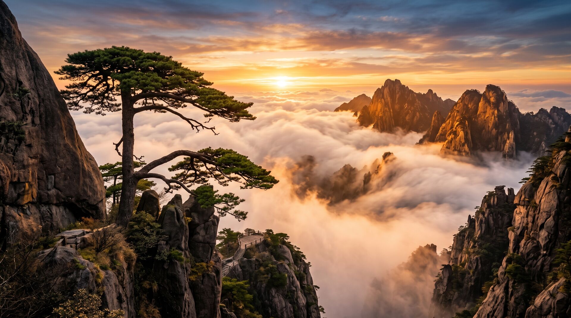 Montagne Gialle (Huangshan): Pini Secolari, Mare di Nuvole e Vette Incantate